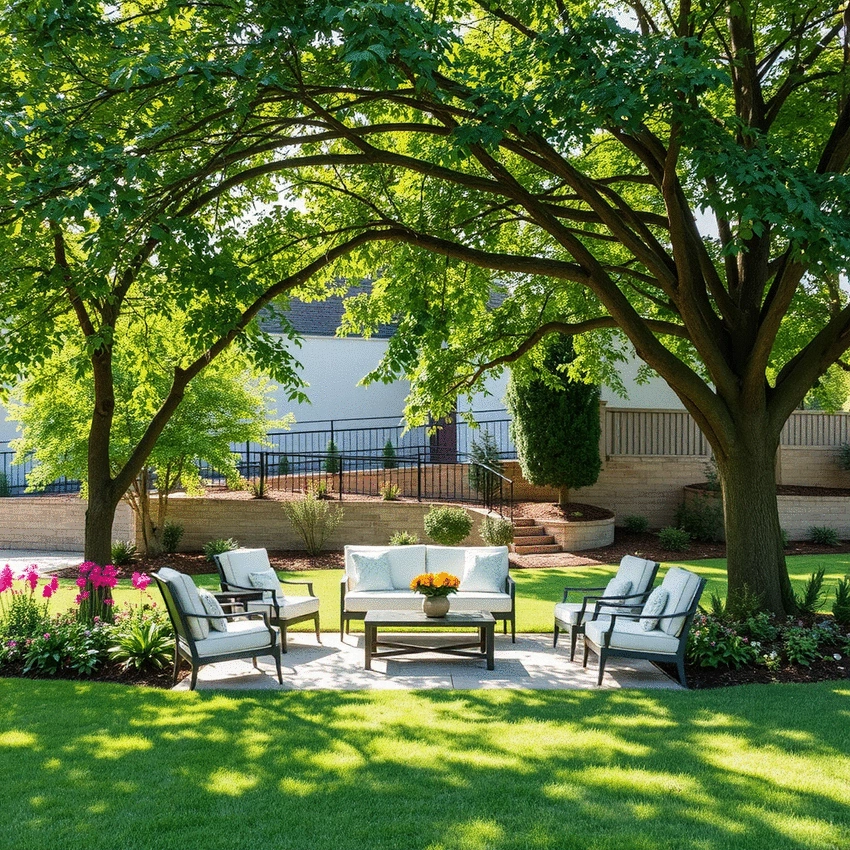 creating functional outdoor spaces with tree canopies
