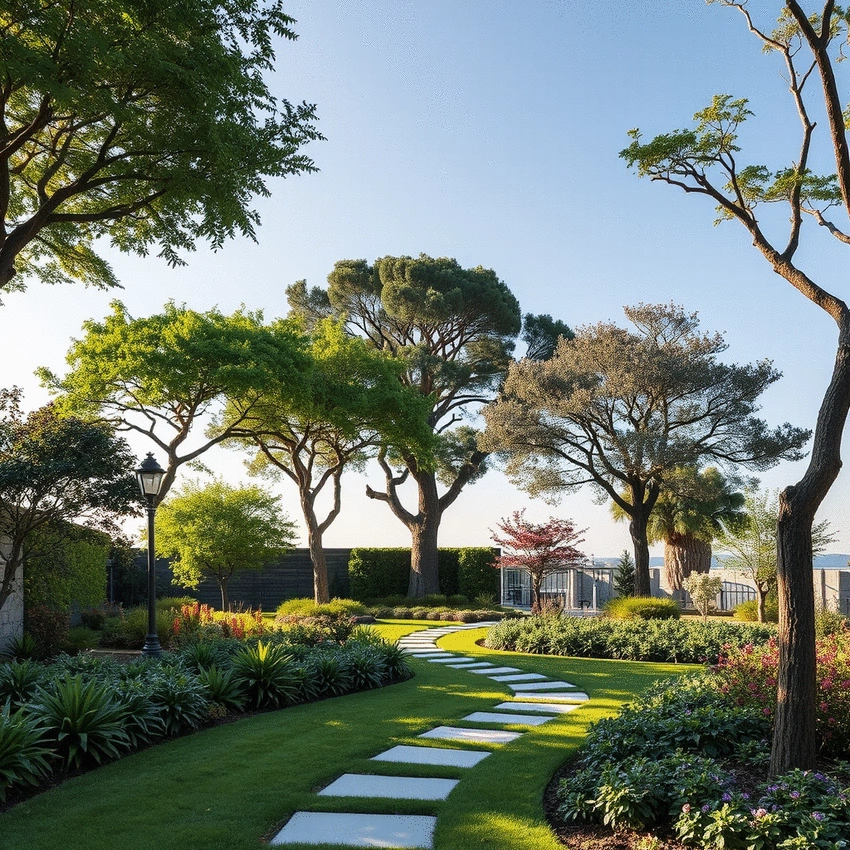 tree-driven design patterns for modern gardens